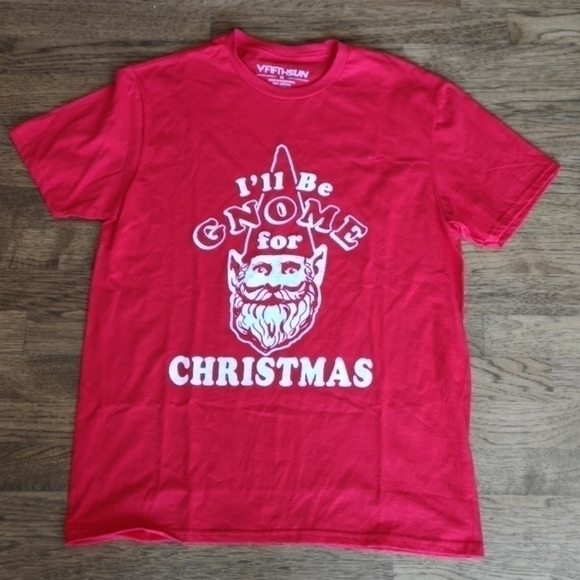 𝅺Ugly Christmas T-shirt Red Gnome New Medium - Picture 1 of 4